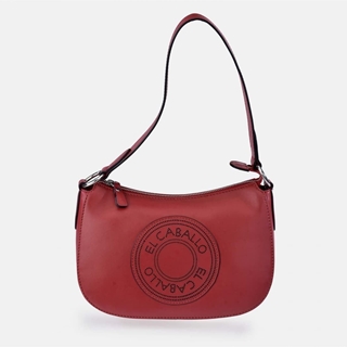 Bolso "EL CABALLO" Hobo piel perforada rojo - Imagen 1