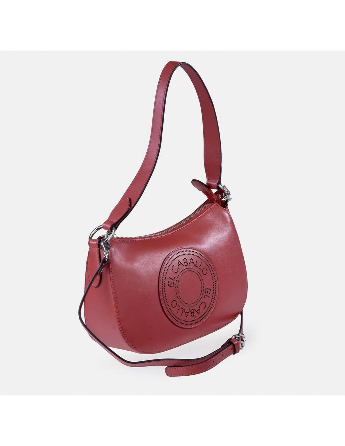 Bolso "EL CABALLO" Hobo piel perforada rojo - Imagen 2