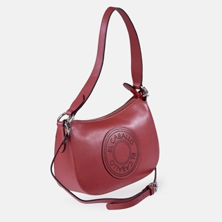 Bolso "EL CABALLO" Hobo piel perforada rojo - Imagen 2
