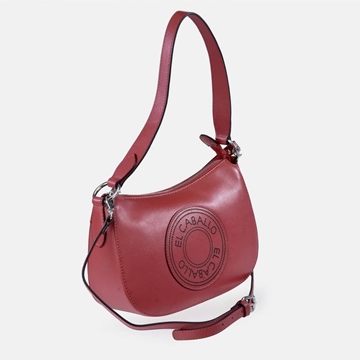 Bolso "EL CABALLO" Hobo piel perforada rojo - Imagen 2