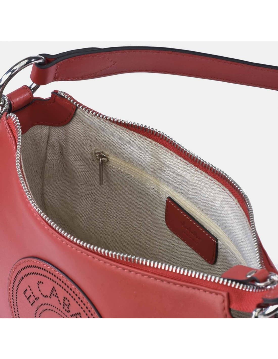 Bolso "EL CABALLO" Hobo piel perforada rojo - Imagen 5