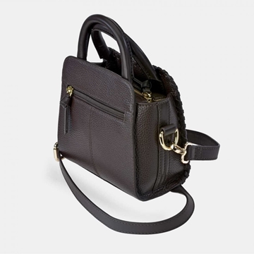 Bolso "EL CABALLO" mini dos asas y bandolera costura piel color marrón - Imagen 2