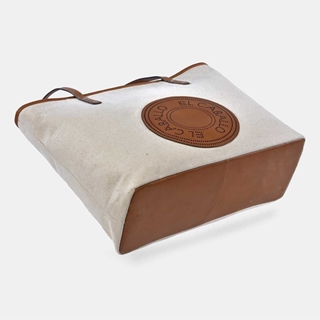 Bolso "EL CABALLO" shopping 2 asas, piel y lona canvas - Imagen 2