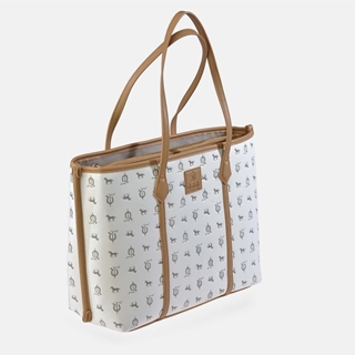 Bolso "EL CABALLO" shopping dos asas ivory camel - Imagen 1