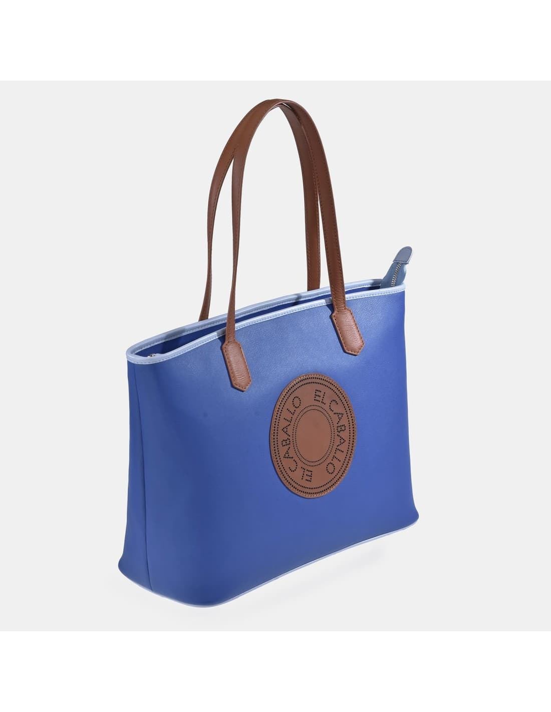 Bolso "EL CABALLO" tote 2 asas color azul royal - Imagen 2