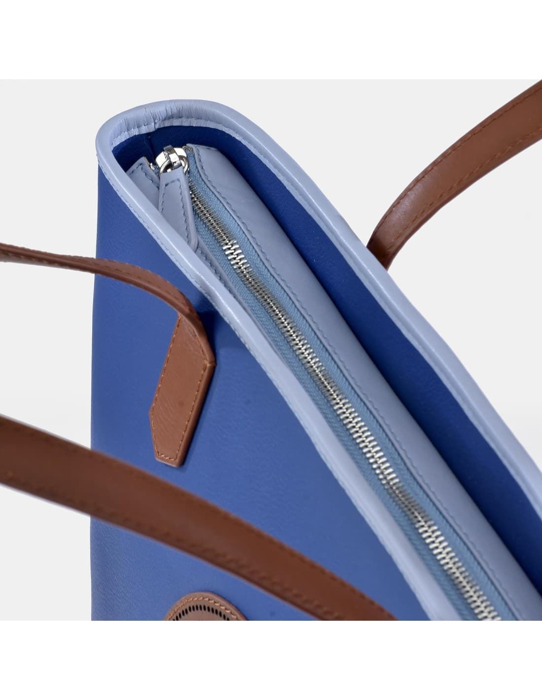 Bolso "EL CABALLO" tote 2 asas color azul royal - Imagen 4