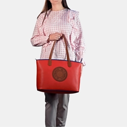 Bolso "EL CABALLO" tote 2 asas color rojo - Imagen 2