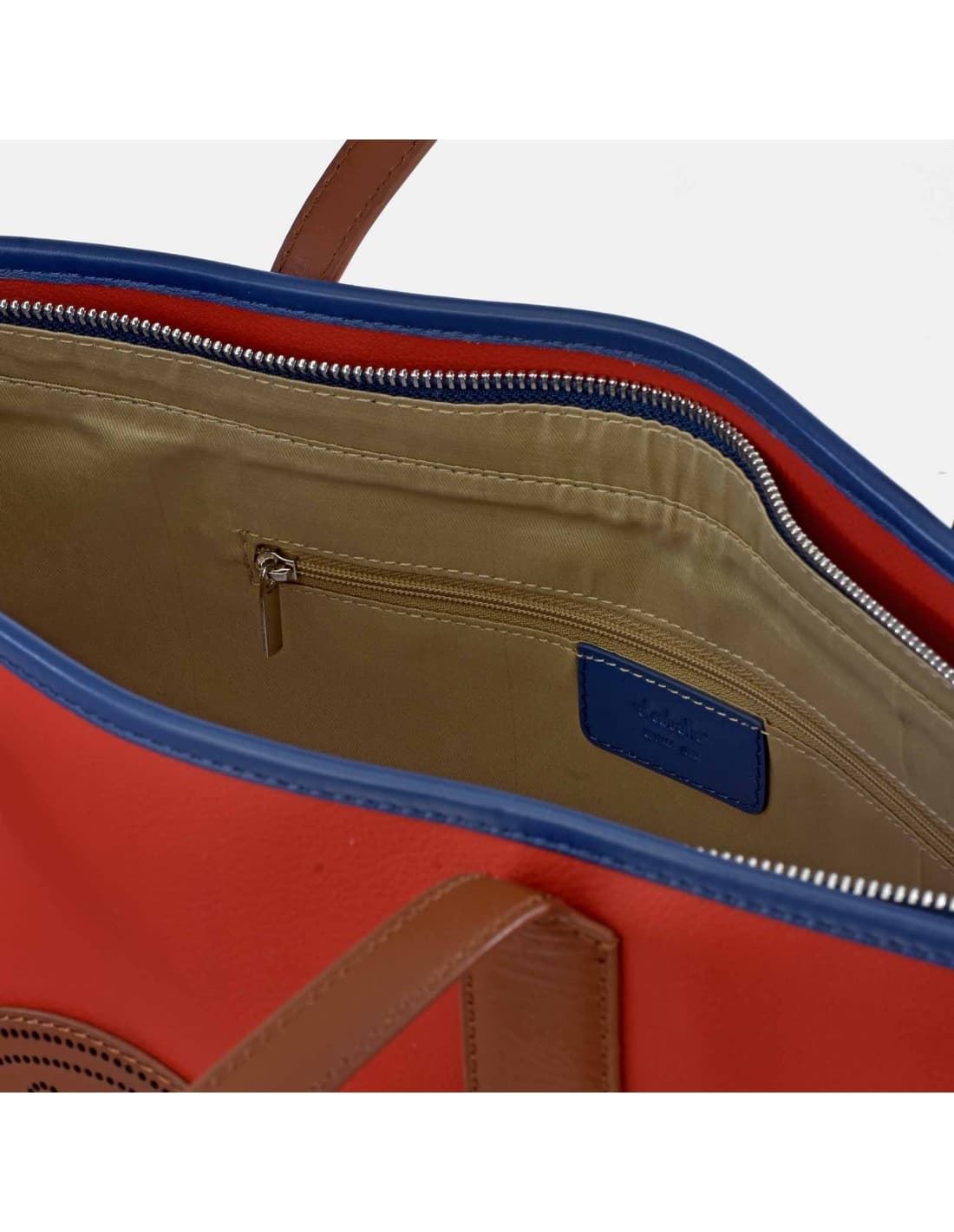 Bolso "EL CABALLO" tote 2 asas color rojo - Imagen 3
