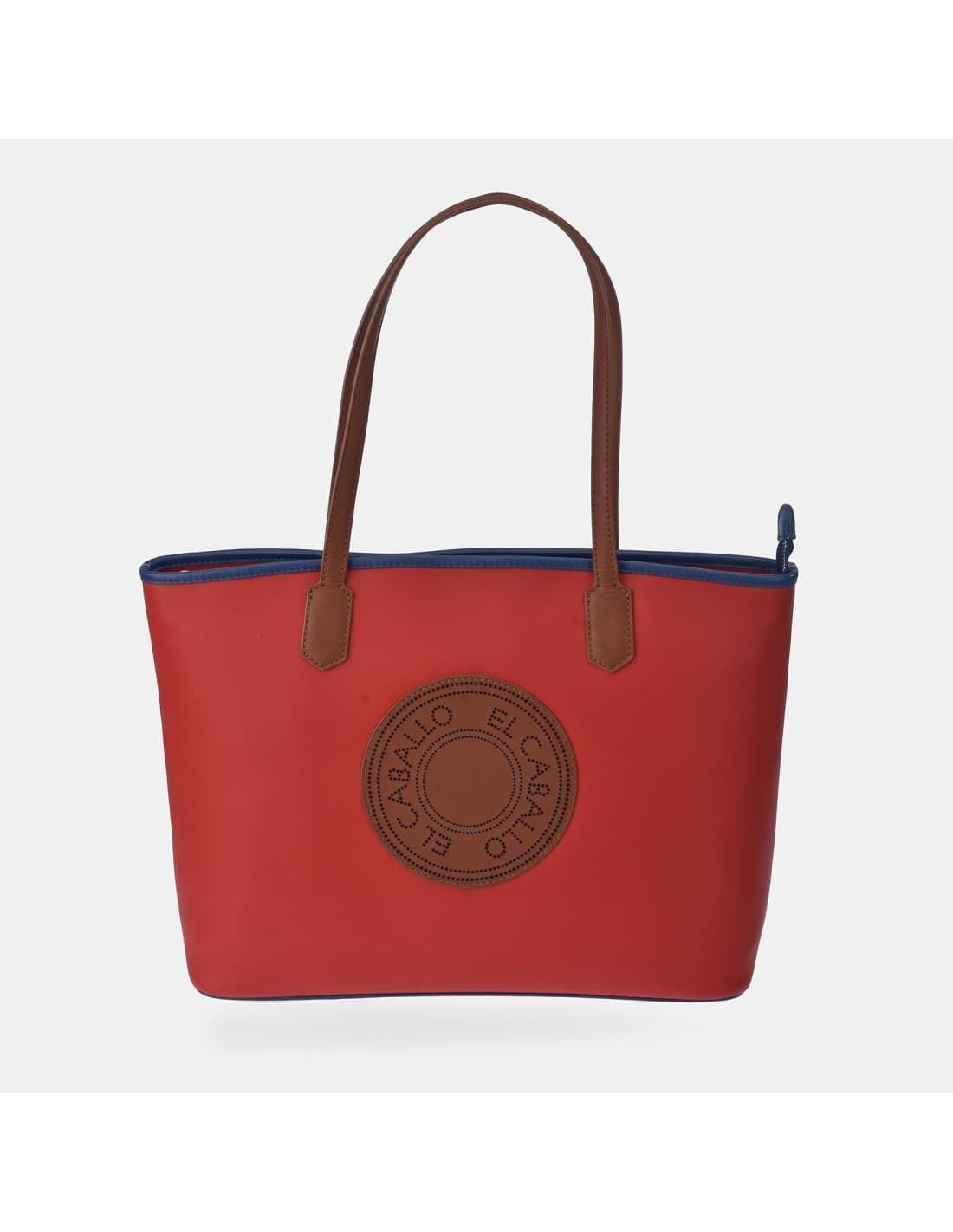 Bolso "EL CABALLO" tote 2 asas color rojo - Imagen 4
