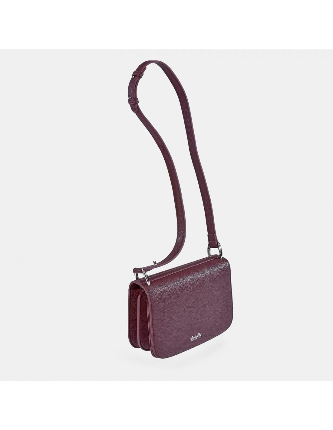 Bolso "EL CABALLO" un asa hombro regulable símil piel color burdeos - Imagen 3