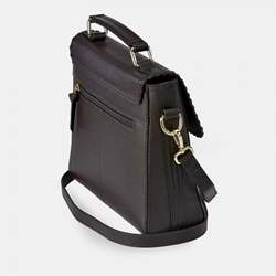 Bolso "EL CABALLO" un asa y bandolera costura piel color marrón - Imagen 2