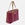 Bolso shopping "EL CABALLO" dos asas estampado caballitos color guinda - Imagen 1