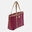 Bolso shopping "EL CABALLO" dos asas estampado caballitos color guinda - Imagen 1