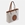 Bolso shopping "EL CABALLO" dos asas lona marfil detalles cuero - Imagen 1