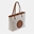 Bolso shopping "EL CABALLO" dos asas lona marfil detalles cuero - Imagen 1