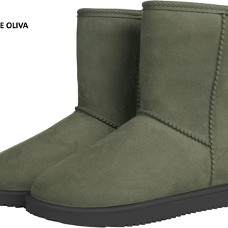 Botas de cuadra HKM Sports Equipment DAVOS impermeables y termoaislantes color verde oliva - Imagen 1