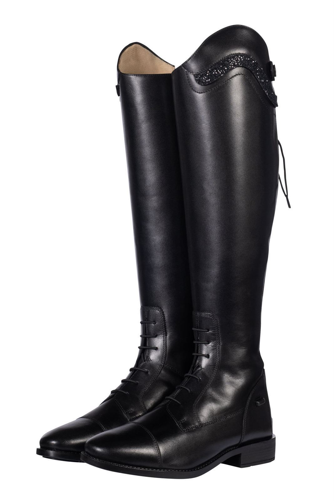Botas de cuero HKM Sports Equipment Zavira, color negro - Imagen 2