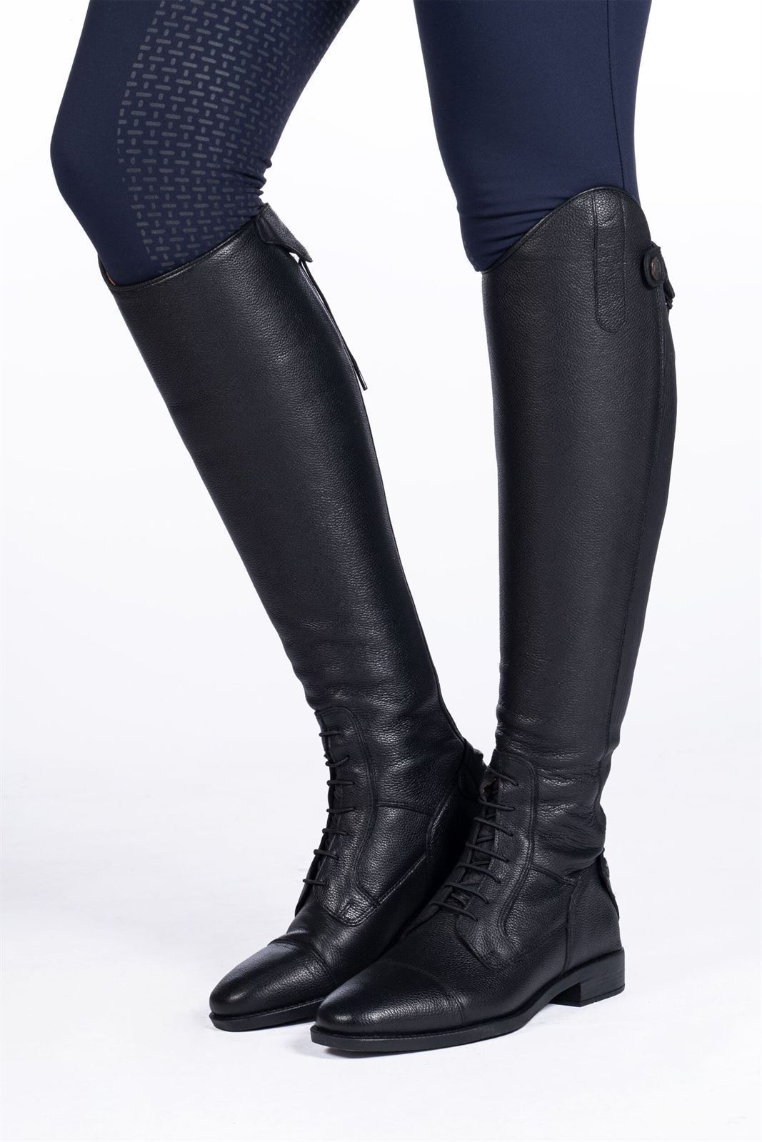 Botas de cuero unisex HKM Sports Equipment Titanium Style, color negro TALLA 39 XL - Imagen 1