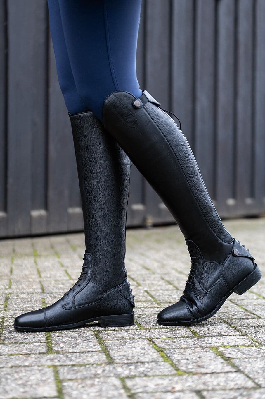 Botas de cuero unisex HKM Sports Equipment Titanium Style, color negro TALLA 39 XL - Imagen 4