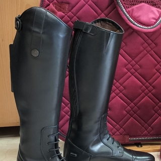 Botas de cuero unisex HKM Sports Equipment Valencia, tallaje adulto, color negro - Imagen 1