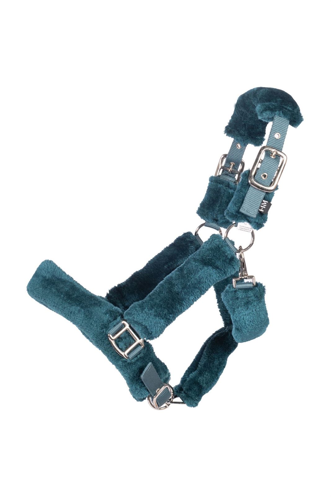 Cabezada cuadra con ramal HKM Sports Equipment Comfort borreguillo color petróleo TALLA COB - Imagen 2