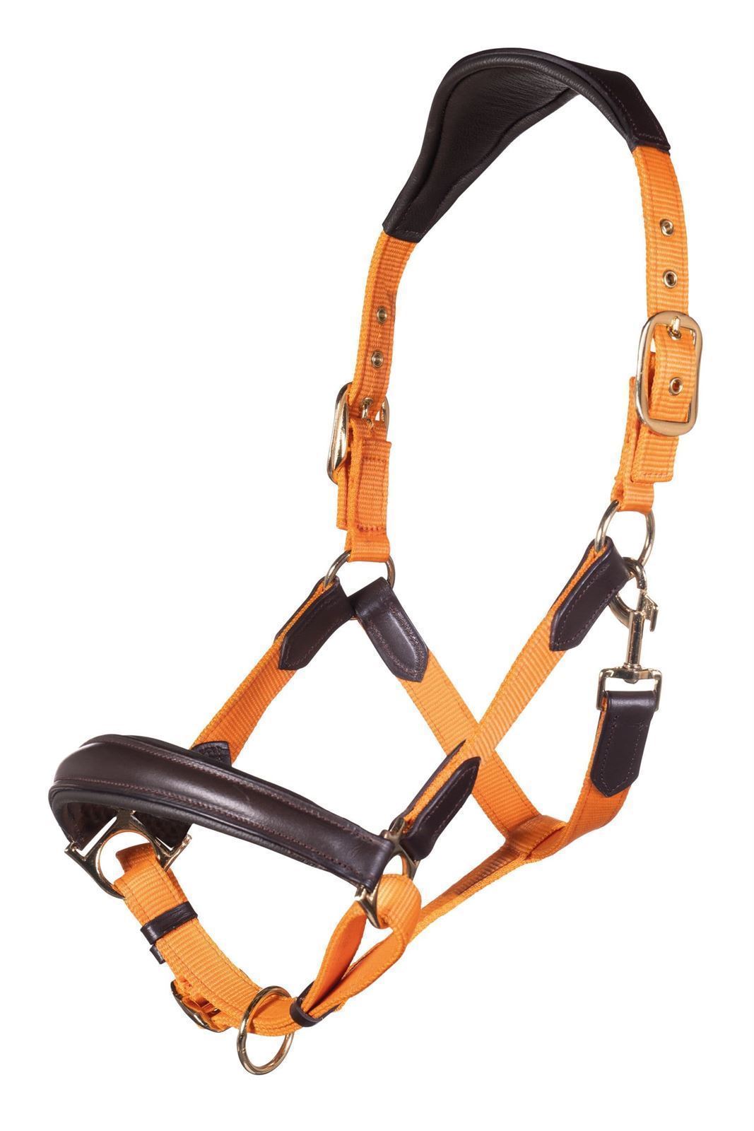 Cabezada cuadra con ramal HKM Sports Equipment  Marrakesh color naranja - Imagen 1