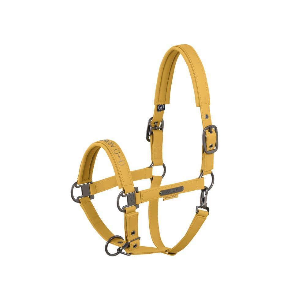 Cabezada cuadra ESKADRON color mostaza logo muserola TALLA COB - Imagen 1