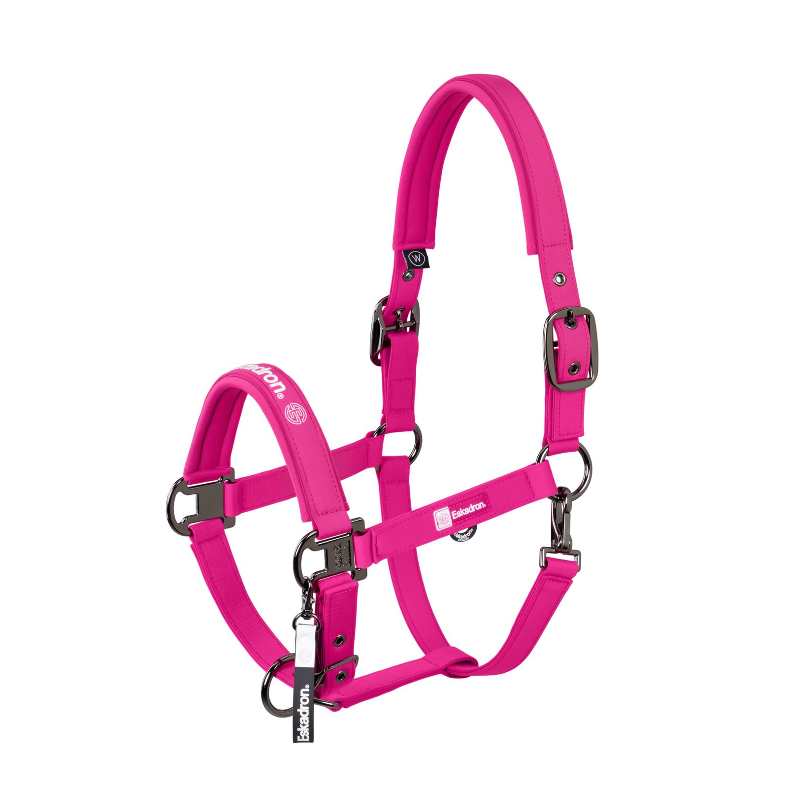 Cabezada cuadra ESKADRON color rosa logo muserola TALLA COB - Imagen 1