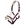 Cabezada cuadra HKM Beagle con borreguillo color burdeos, talla COB - Imagen 2