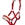 Cabezada cuadra HKM Sports Equipment borreguillo color rojo talla COB - Imagen 1