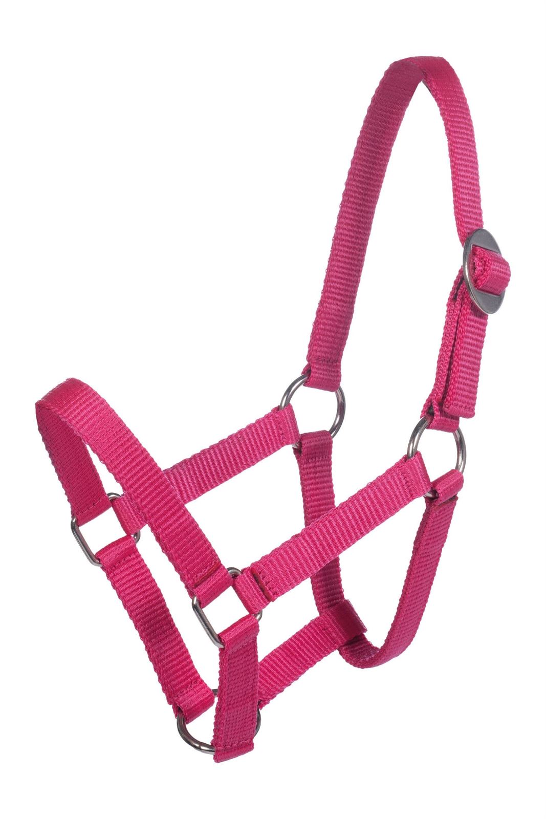 Cabezada cuadra HKM Sports Equipment color rosa fucsia TALLA MINI SHETTY - Imagen 1