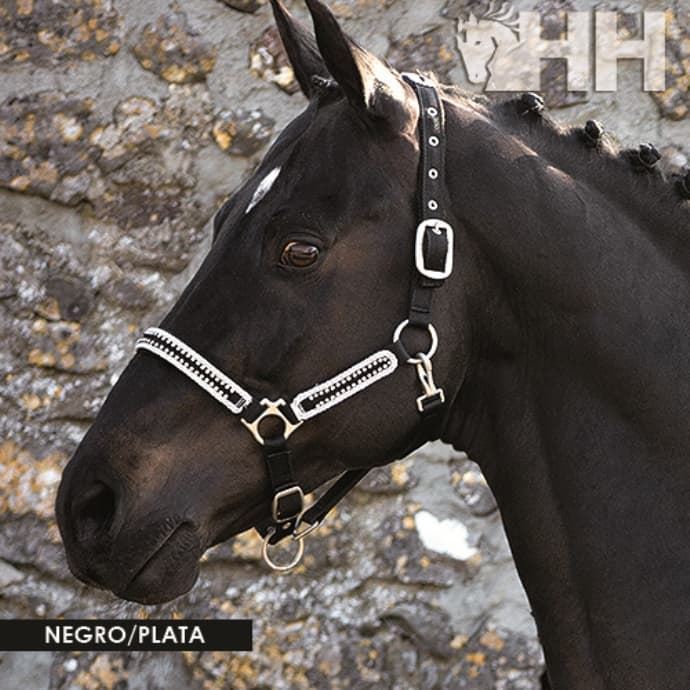 Cabezada cuadra HORSEWARE negro detalles plata TALLA PONY - Imagen 4