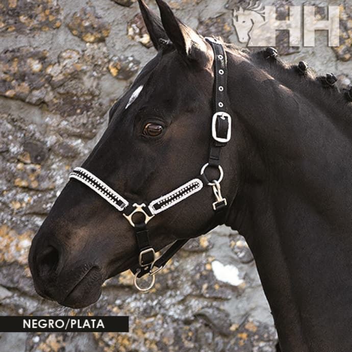Cabezada cuadra HORSEWARE negro detalles plata TALLA PONY - Imagen 4