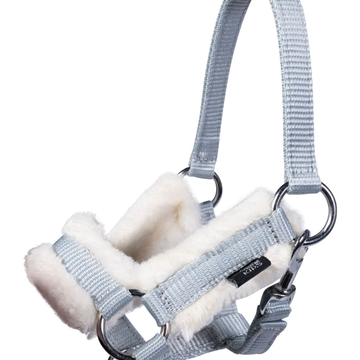 Cabezada cuadra y ramal Hobby Horsing HKM Sports Equipment color gris - Imagen 2