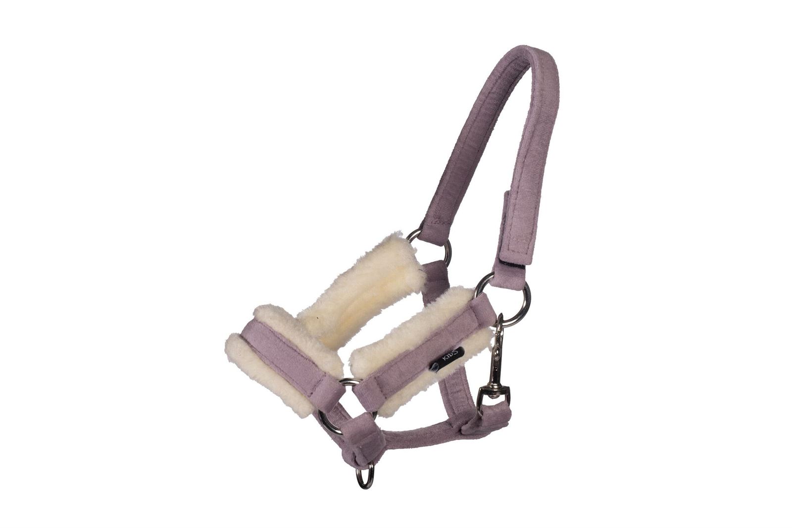 Cabezada cuadra y ramal Hobby Horsing HKM Sports Equipment terciopelo color lavanda - Imagen 1