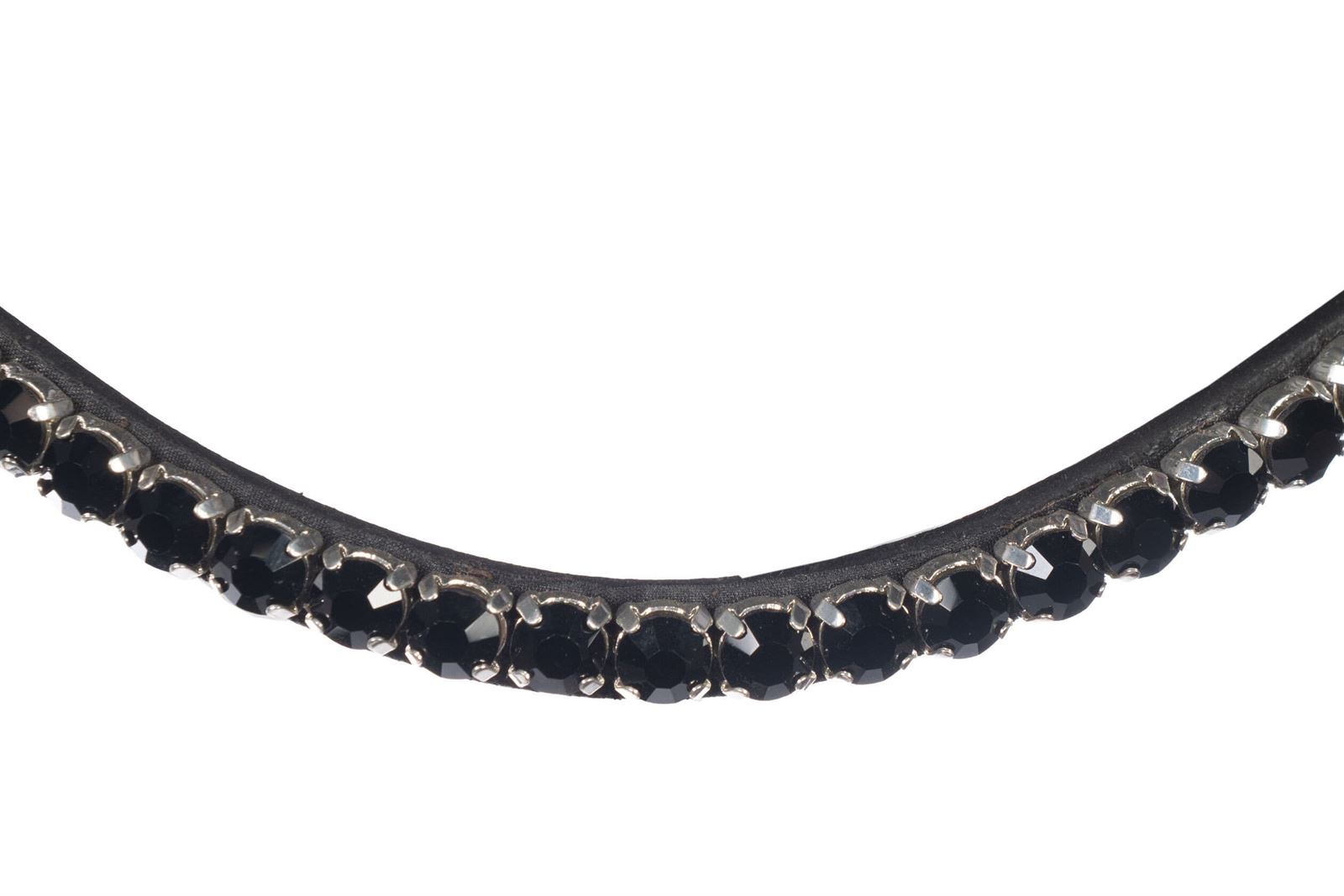 Cabezada de montar de cuero HKM Sports Equipment Grace color negro, DOBLE RIENDA, TALLA COB - Imagen 6