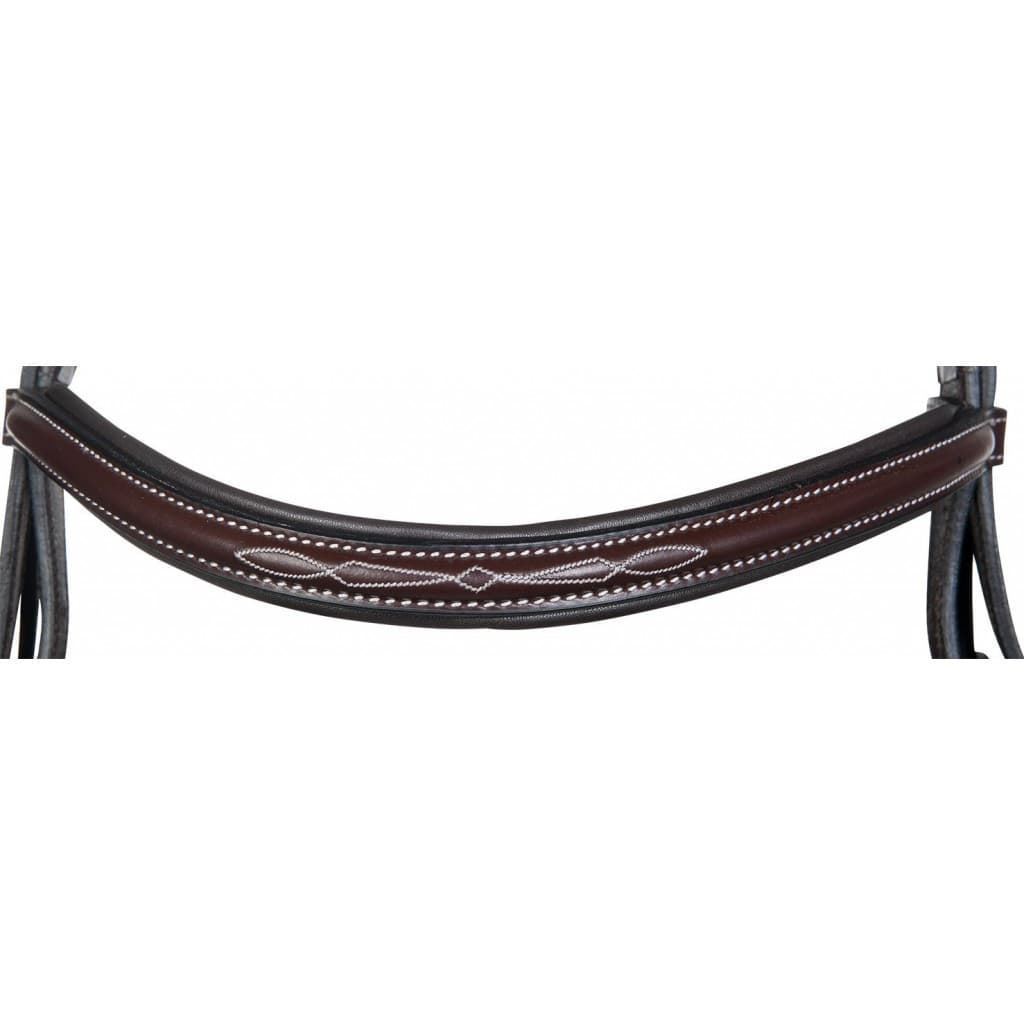 Cabezada de montar de cuero HKM Sports Equipment Jolie marrón TALLA COB - Imagen 4
