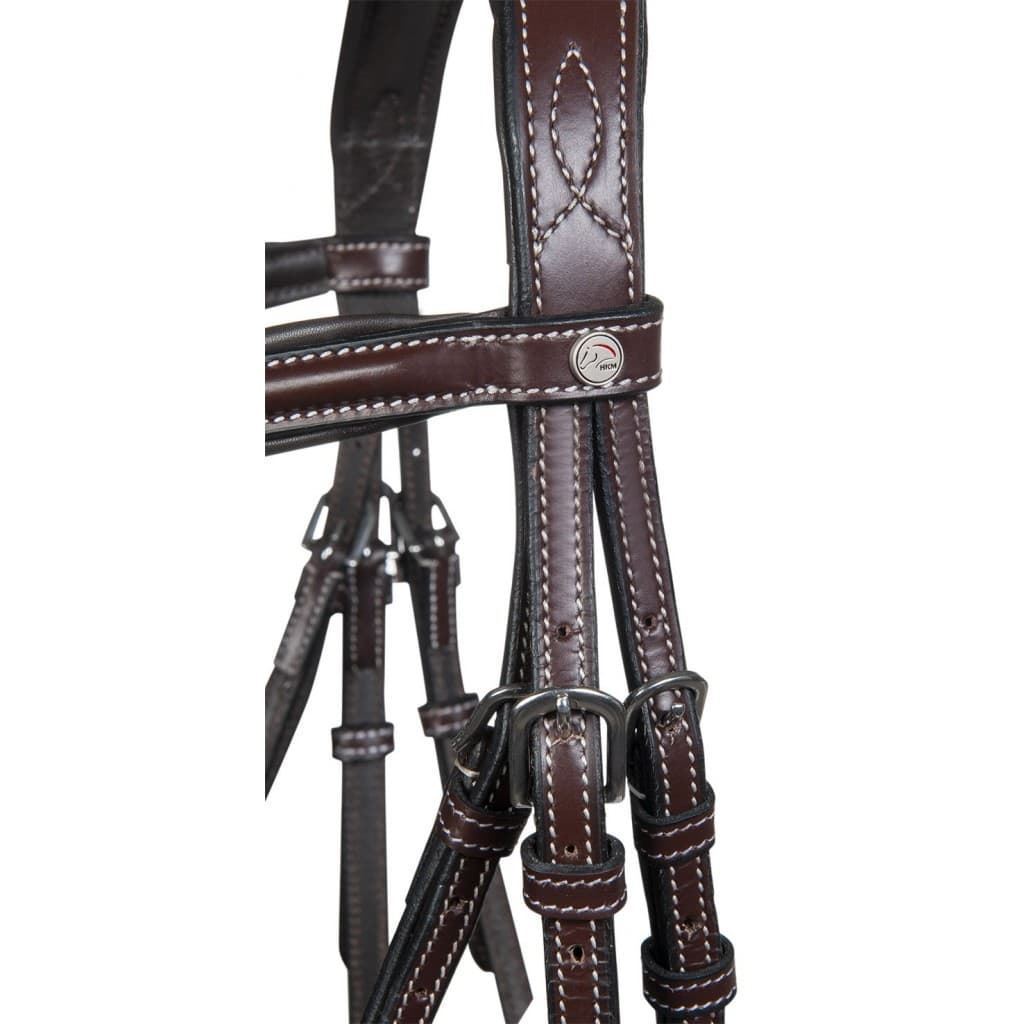 Cabezada de montar de cuero HKM Sports Equipment Jolie marrón TALLA COB - Imagen 5