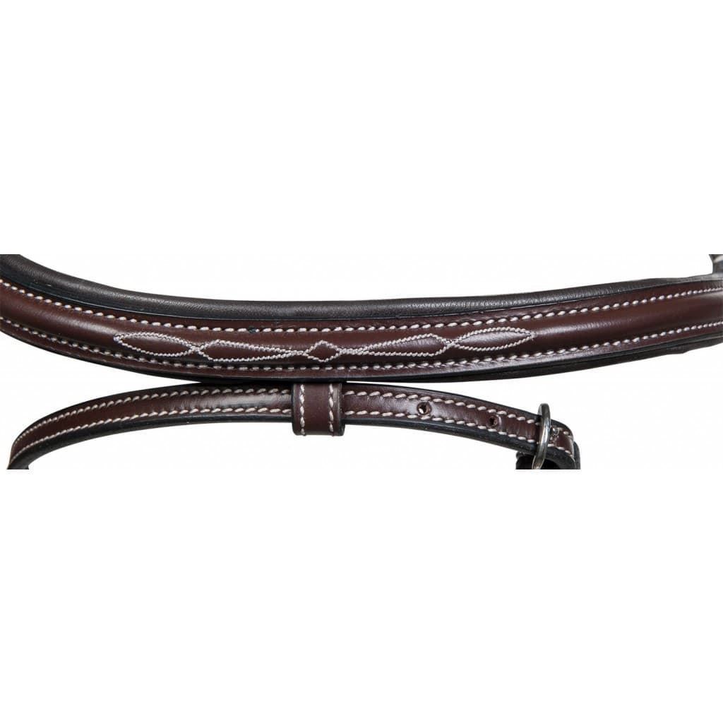 Cabezada de montar de cuero HKM Sports Equipment Jolie marrón TALLA COB - Imagen 6