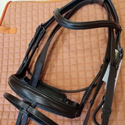 Cabezada de montar de cuero LEXHIS Agnes, color marrón, talla COB - Imagen 1