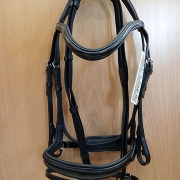 Cabezada de montar de cuero LEXHIS Agnes, color negro, talla FULL - Imagen 2