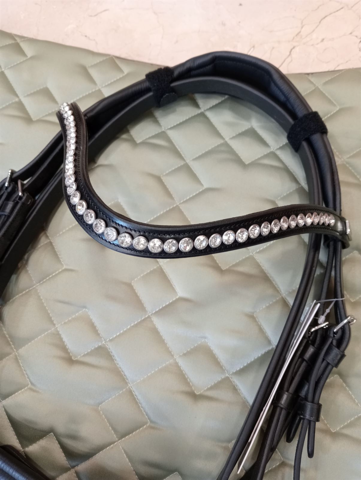 Cabezada de montar de cuero LEXHIS Cloe, color negro, talla COB - Imagen 1