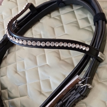 Cabezada de montar de cuero LEXHIS Cloe, color negro, talla COB - Imagen 2