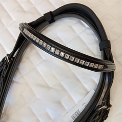 Cabezada de montar de cuero LEXHIS Flavia, color negro, talla COB - Imagen 2