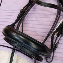 Cabezada de montar de cuero LEXHIS Greta, color negro, talla COB - Imagen 2