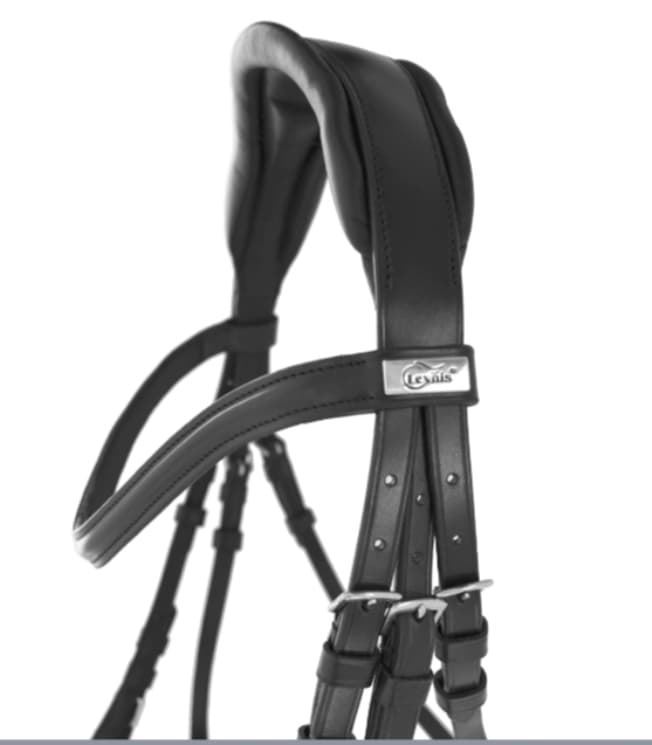 Cabezada de montar de cuero LEXHIS Greta, color negro, talla COB - Imagen 3