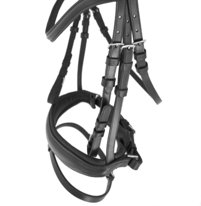 Cabezada de montar de cuero LEXHIS Greta, color negro, talla COB - Imagen 7