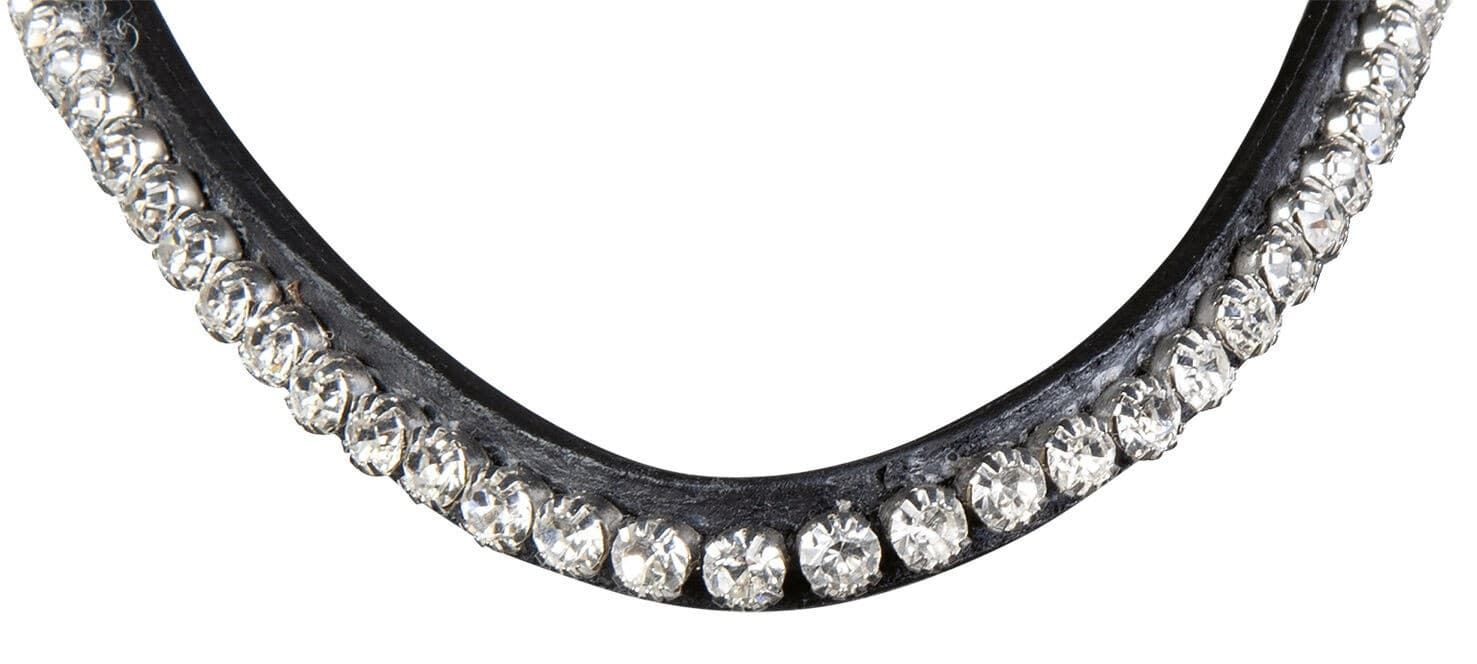 Cabezada montar HKM Shetty Diamond cuero negro - Imagen 2