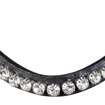 Cabezada montar HKM Shetty Diamond cuero negro - Imagen 2