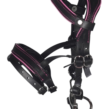 Cabezada montar Hobby Horsing HKM Sports Equipment Manchester color negro/rosa - Imagen 1